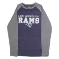 NFL Los Angeles Rams Mens T-Shirt Blue Long Sleeve USA Button Neck M