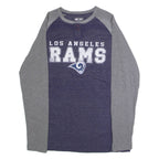 NFL Los Angeles Rams Mens T-Shirt Blue Long Sleeve USA Button Neck M