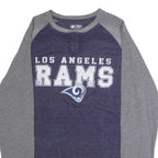 NFL Los Angeles Rams Mens T-Shirt Blue Long Sleeve USA Button Neck M