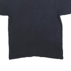 Mens Black Graphic T-Shirt L Short Sleeve Crew Neck Soft Cotton Blend