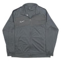 NIKE Mens Grey & Black Sports Zip Jacket XL Polyester Athletic Casual Wear