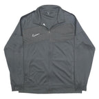 NIKE Mens Grey & Black Sports Zip Jacket XL Polyester Athletic Casual Wear