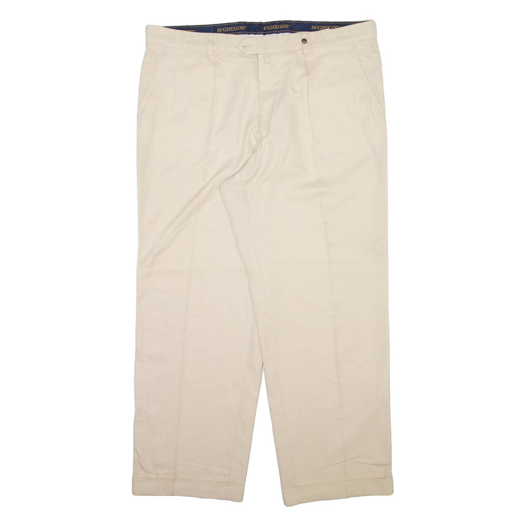 MCGREGOR Mens Trousers Cream Relaxed Straight W40 L29