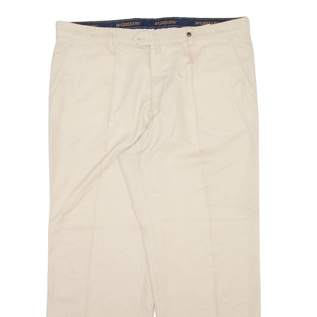 MCGREGOR Mens Trousers Cream Relaxed Straight W40 L29