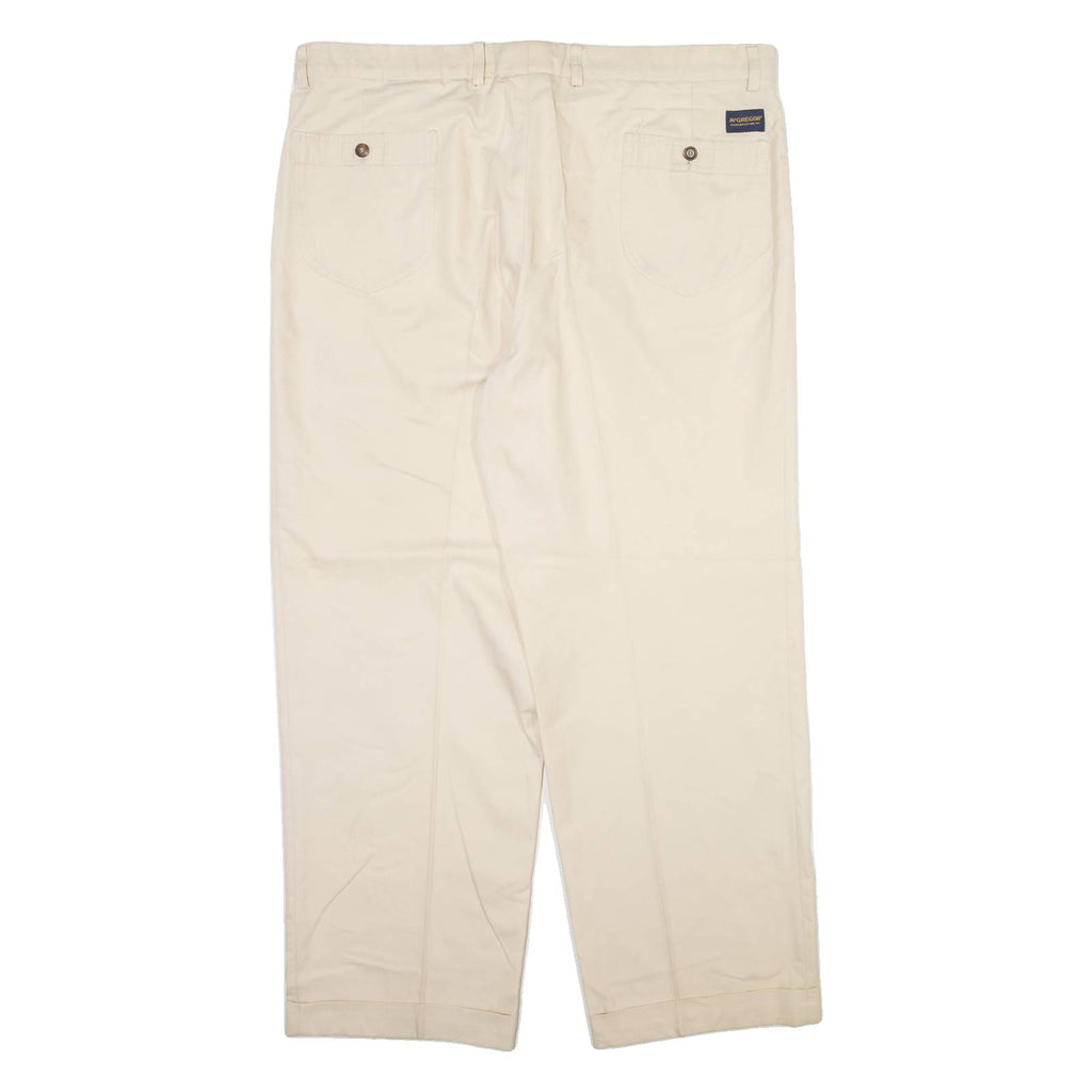 MCGREGOR Mens Trousers Cream Relaxed Straight W40 L29
