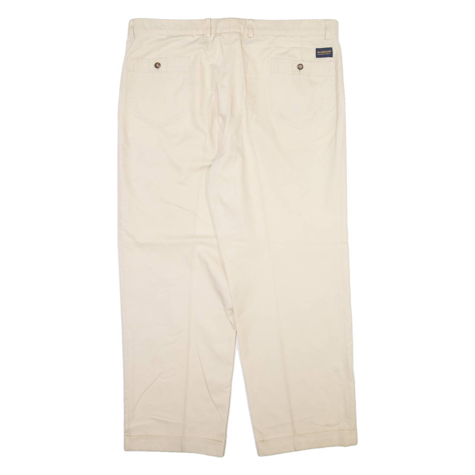 MCGREGOR Mens Trousers Cream Relaxed Straight W40 L29