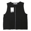ZARA Womens Black Sleeveless Basic Top M Cotton Blend Crew Neck Casual