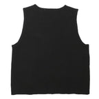 ZARA Womens Black Sleeveless Basic Top M Cotton Blend Crew Neck Casual