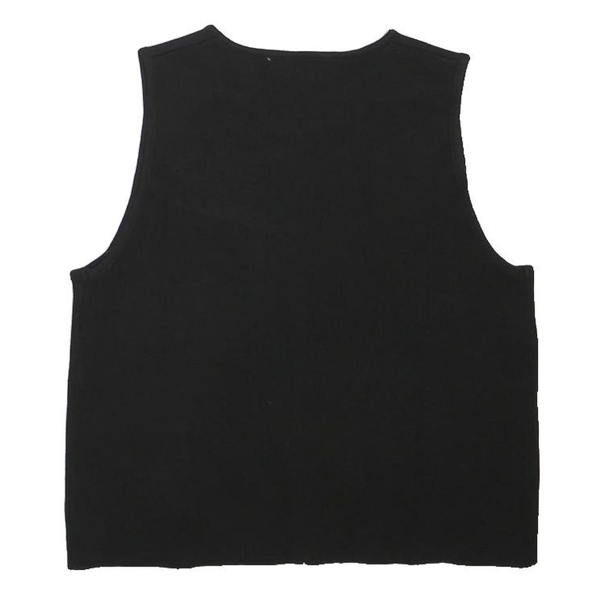ZARA Womens Black Sleeveless Basic Top M Cotton Blend Crew Neck Casual
