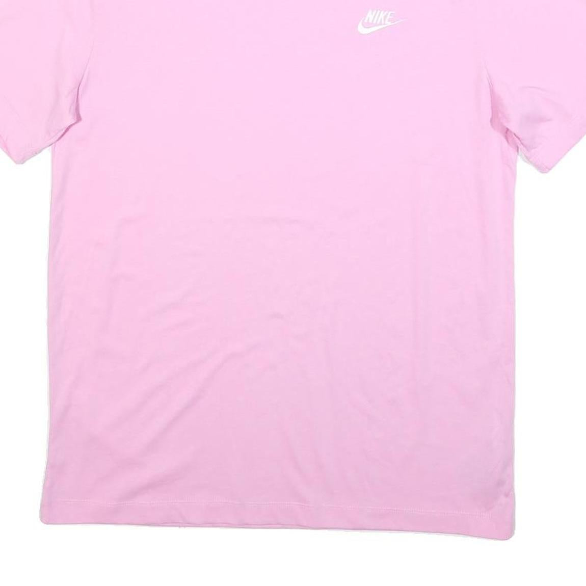 NIKE Mens Pink T-Shirt M Short Sleeve Crew Neck Cotton Casual Classic Fit
