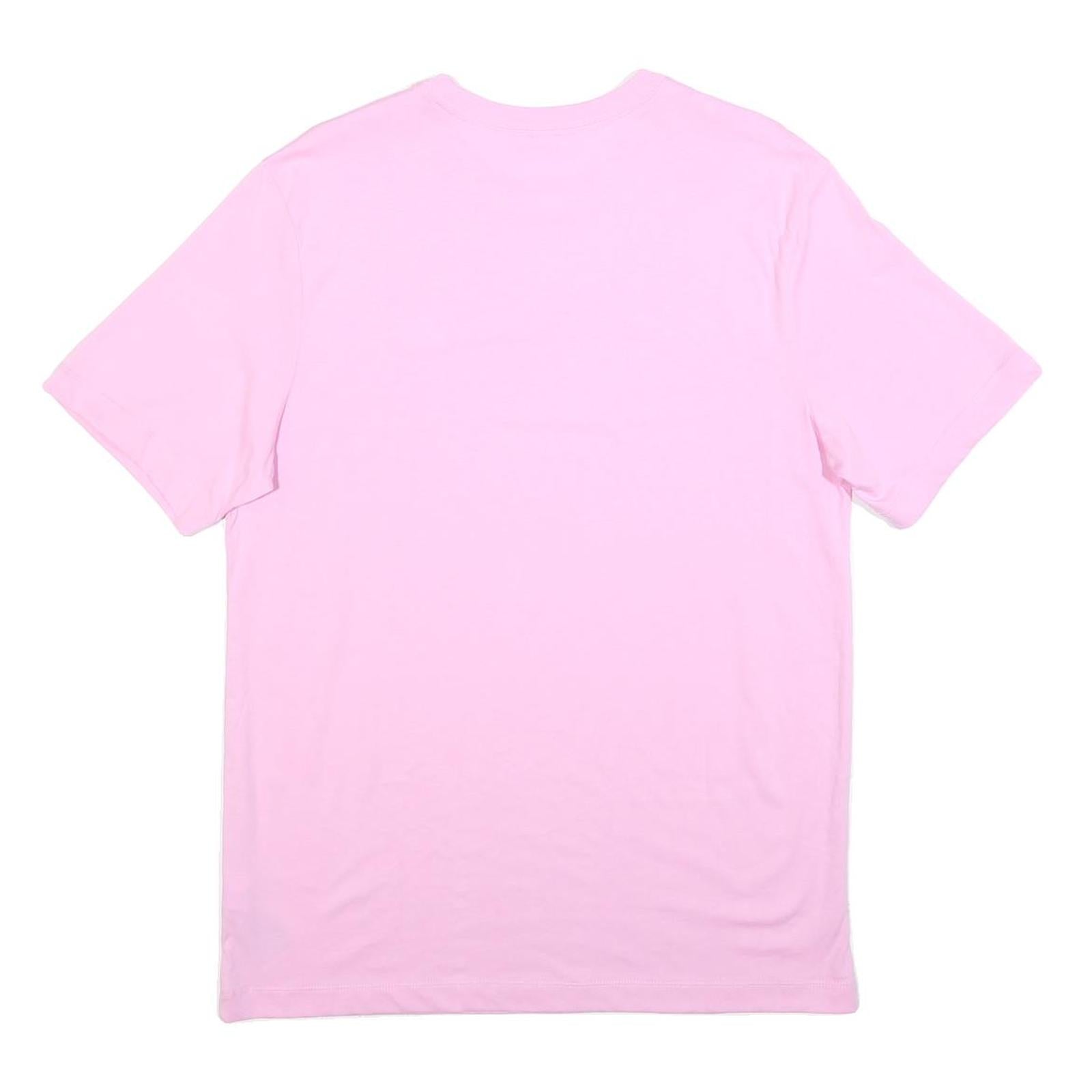 NIKE Mens Pink T-Shirt M Short Sleeve Crew Neck Cotton Casual Classic Fit