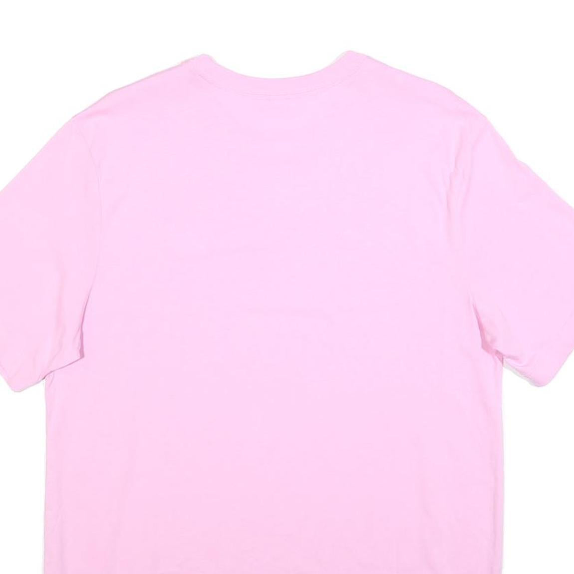 NIKE Mens Pink T-Shirt M Short Sleeve Crew Neck Cotton Casual Classic Fit