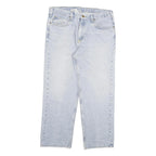CARHARTT Mens Relaxed Blue Denim Light W38 L29 Casual Workwear Zip Fastening