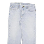 CARHARTT Mens Relaxed Blue Denim Light W38 L29 Casual Workwear Zip Fastening
