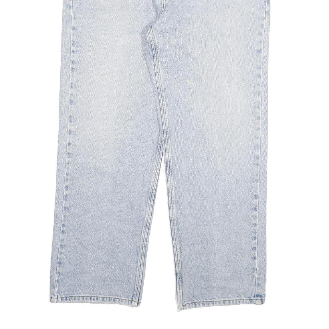 CARHARTT Mens Relaxed Blue Denim Light W38 L29 Casual Workwear Zip Fastening