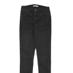 LEVI'S Womens Slim Black Skinny Denim Medium W24 L29 Stretch Zip Jeans