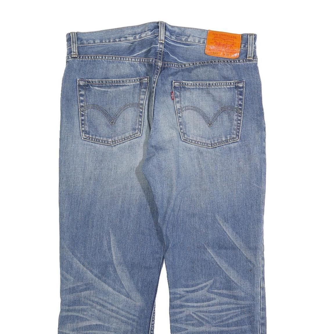 LEVI'S 503 Mens Jeans Blue Regular Straight Denim Medium W36 L28 Classic Fit