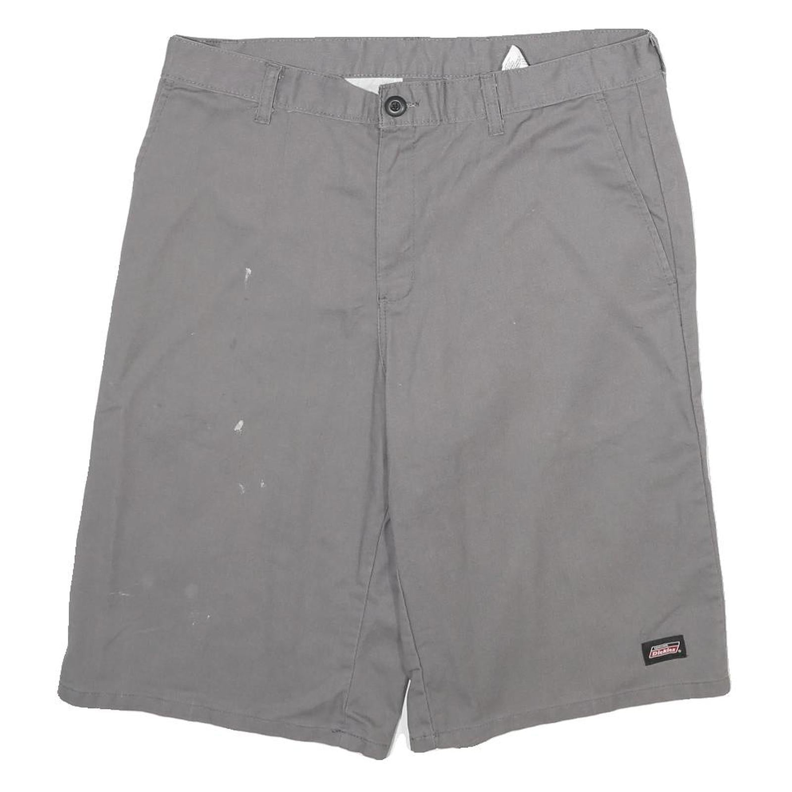 DICKIES Mens Shorts Grey Casual Regular L W34 Durable Workwear