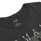 ARMANI EXCHANGE Mens Black XL Graphic T-Shirt Short Sleeve Crew Neck Logo