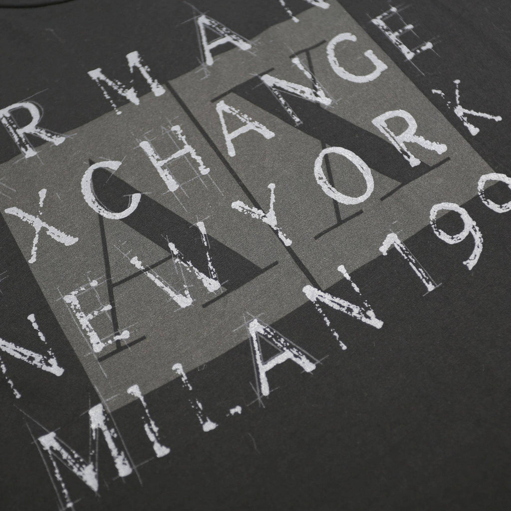 ARMANI EXCHANGE Mens Black XL Graphic T-Shirt Short Sleeve Crew Neck Logo