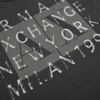 ARMANI EXCHANGE Mens Black XL Graphic T-Shirt Short Sleeve Crew Neck Logo