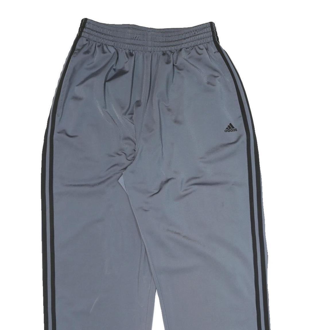 ADIDAS Mens Joggers Grey & Black Regular Straight L W28 L29 Sports Casual