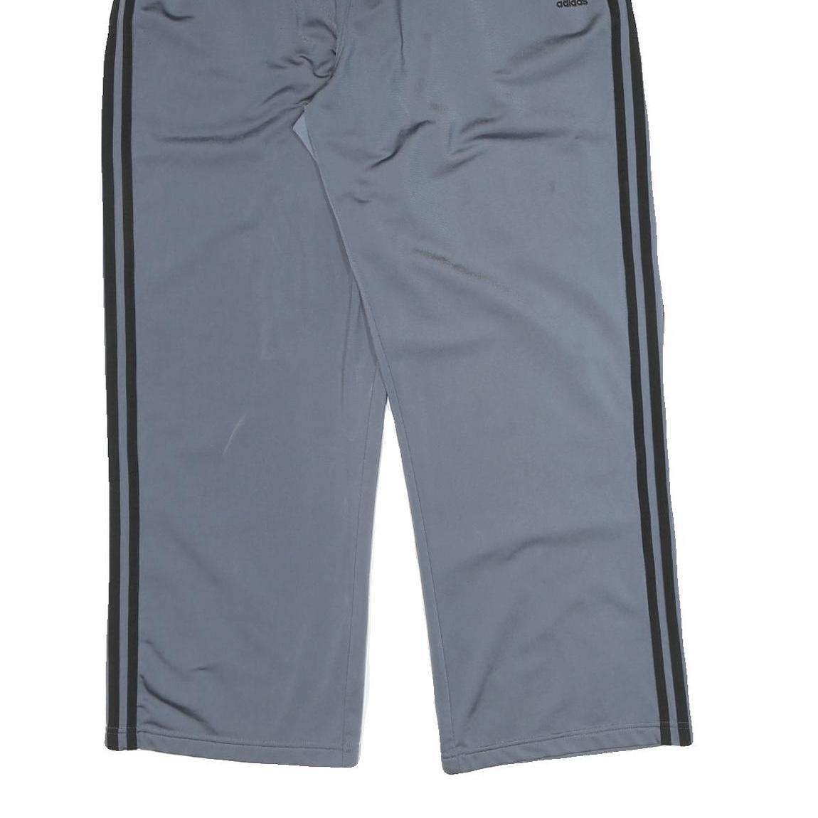 ADIDAS Mens Joggers Grey & Black Regular Straight L W28 L29 Sports Casual