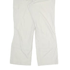 CRANE Womens White Relaxed Straight Trousers W34 L29 Zip Polyester Blend