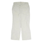 CRANE Womens White Relaxed Straight Trousers W34 L29 Zip Polyester Blend