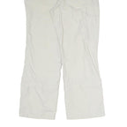 CRANE Womens White Relaxed Straight Trousers W34 L29 Zip Polyester Blend