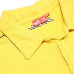 PUMA Mens Yellow Long Sleeve Plain M Polo Shirt Boxster Logo Cotton