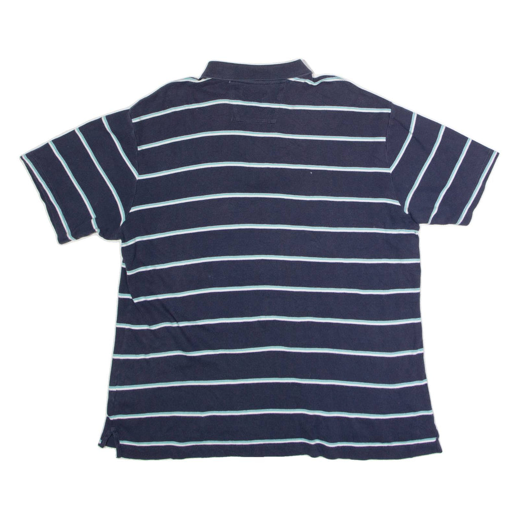 NAUTICA Mens Polo Shirt Blue Striped XL