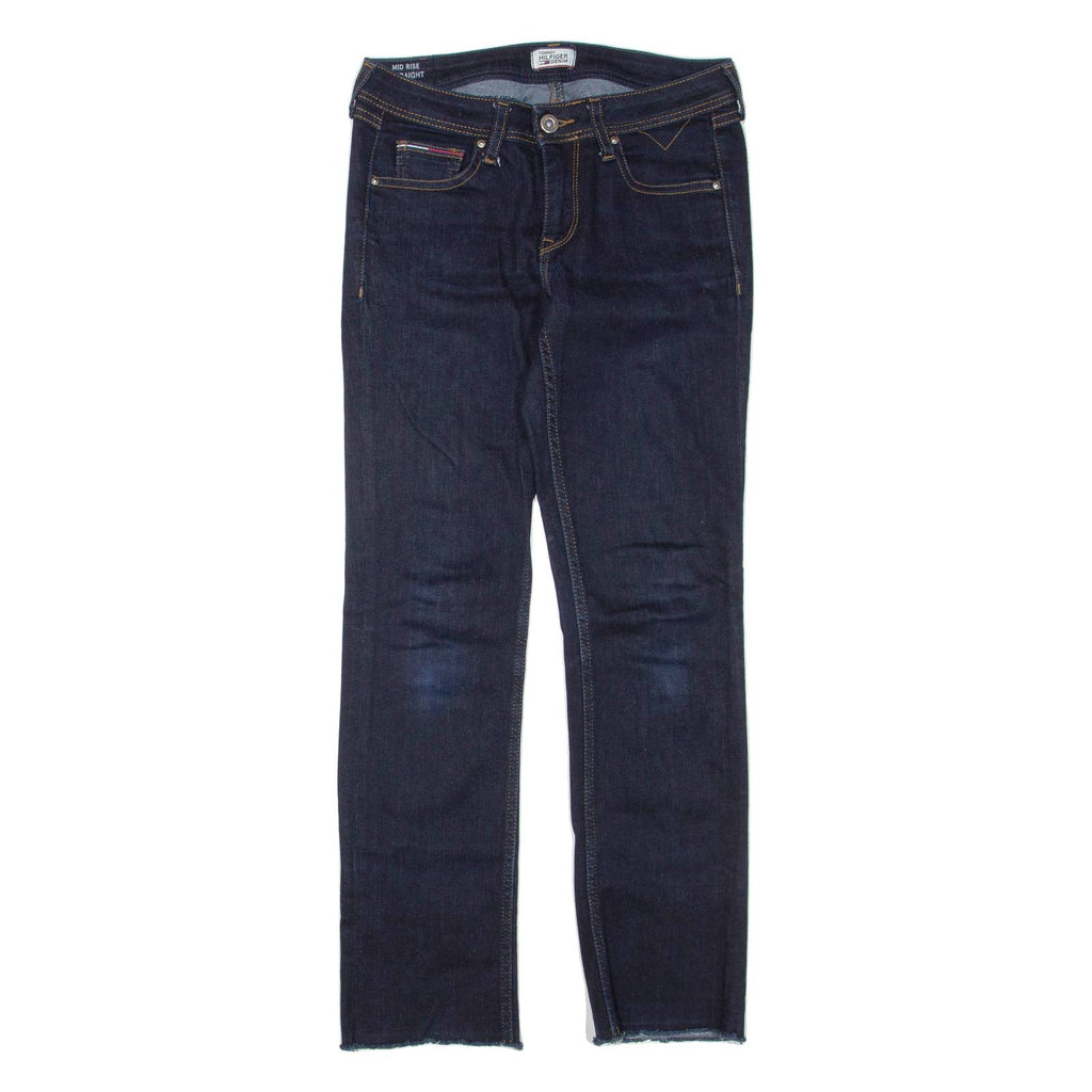 TOMMY HILFIGER Womens Jeans Blue Regular Straight W26 L27