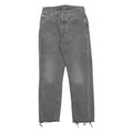 LEVI'S 501 Womens Jeans Black Regular Straight Denim Rinse W24 L26 Raw Hem