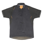 ADIDAS Mens Black & Orange Polyester Blend Short Sleeve Polo Shirt XL Sports