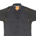 ADIDAS Mens Black & Orange Polyester Blend Short Sleeve Polo Shirt XL Sports