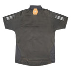 ADIDAS Mens Black & Orange Polyester Blend Short Sleeve Polo Shirt XL Sports