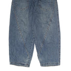 Womens Blue Regular Fit Straight Denim Cotton Jeans W24 L28 Casual Zip Closure