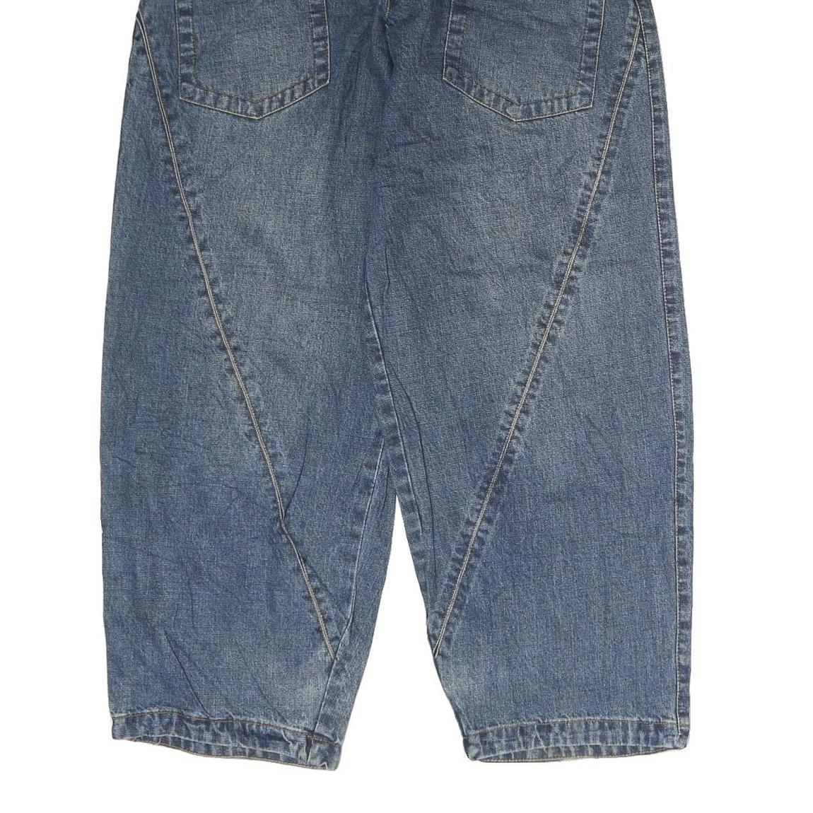 Womens Blue Regular Fit Straight Denim Cotton Jeans W24 L28 Casual Zip Closure