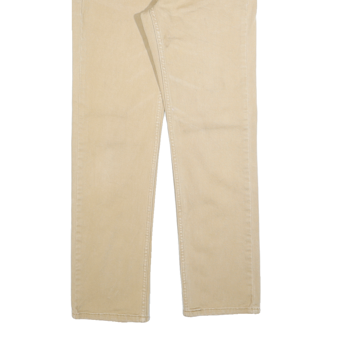 LEVI'S Mens Cotton Blend Beige Regular Straight Trousers W30 L30 Classic Zip