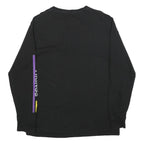 MAJESTIC Mens Black Graphic Long Sleeve Crew Neck T-Shirt L Viking Logo