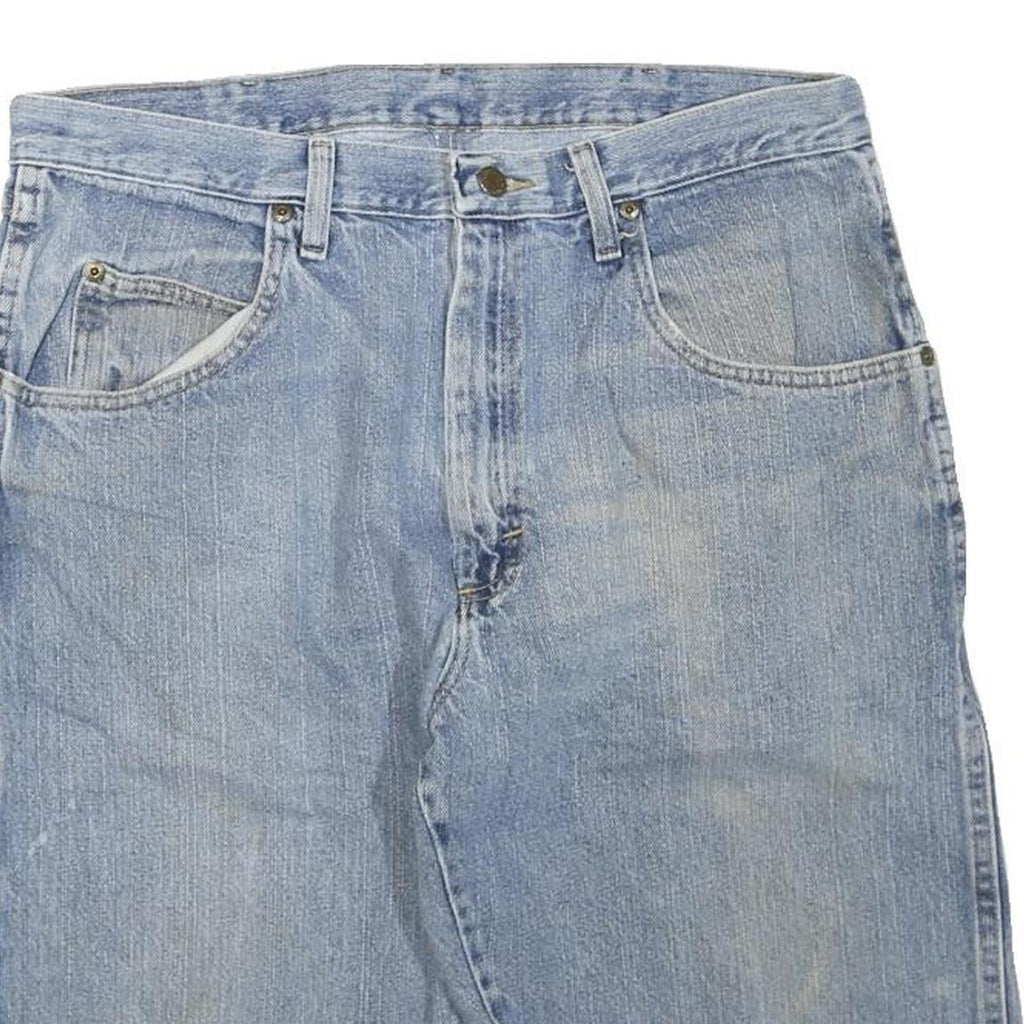 WRANGLER Mens Denim Blue Casual Shorts L W36 Classic Cotton Blend Comfortable
