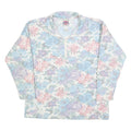 NO EXCUSES Womens Cream Floral Patterned Jumper Round Neck Basic Knit S