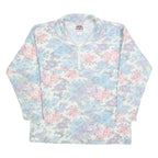 NO EXCUSES Womens Cream Floral Patterned Jumper Round Neck Basic Knit S