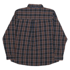 CHAPS Mens Black & Red Check Shirt L Button Down Collar Long Sleeve Cotton