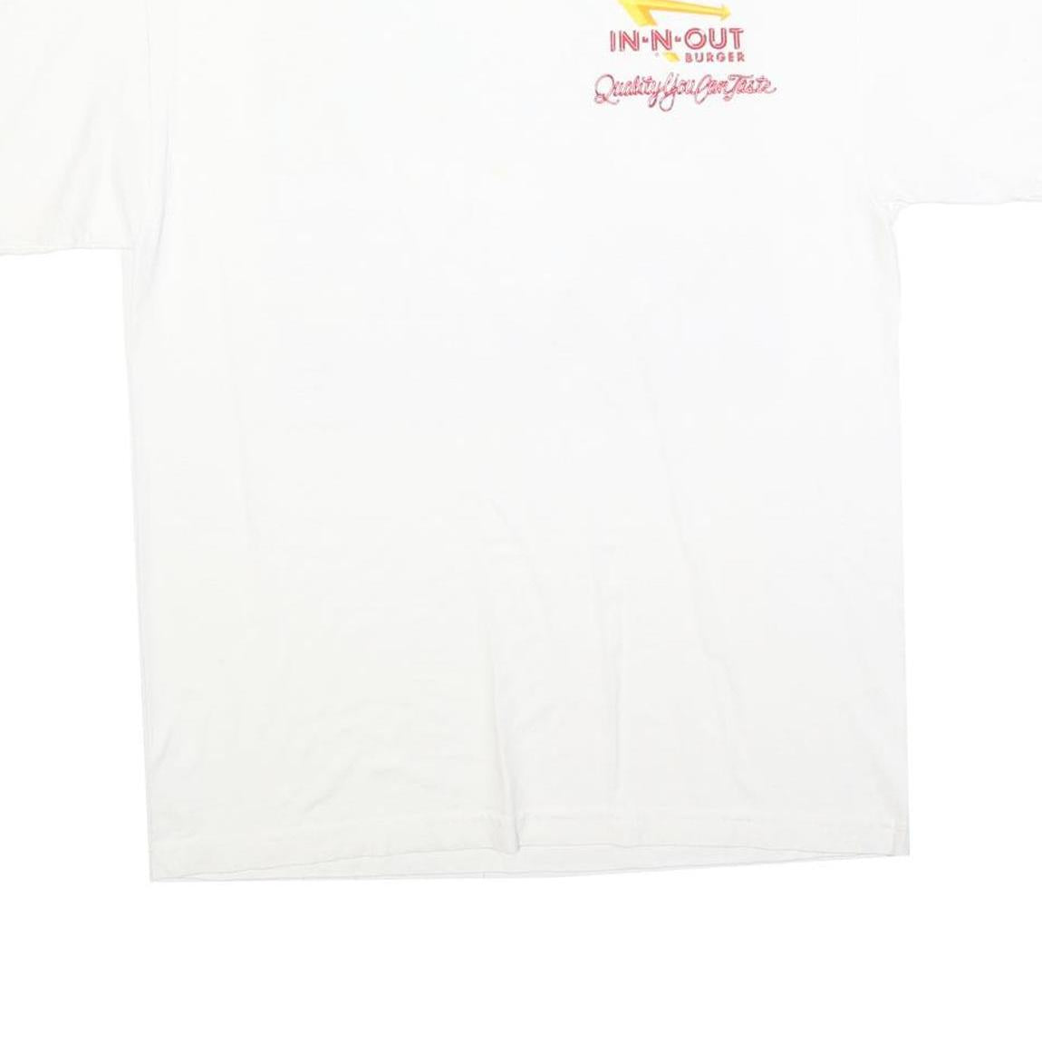 IN-N-OUT BURGER Mens White Graphic T-Shirt L Short Sleeve Crew Neck Casual