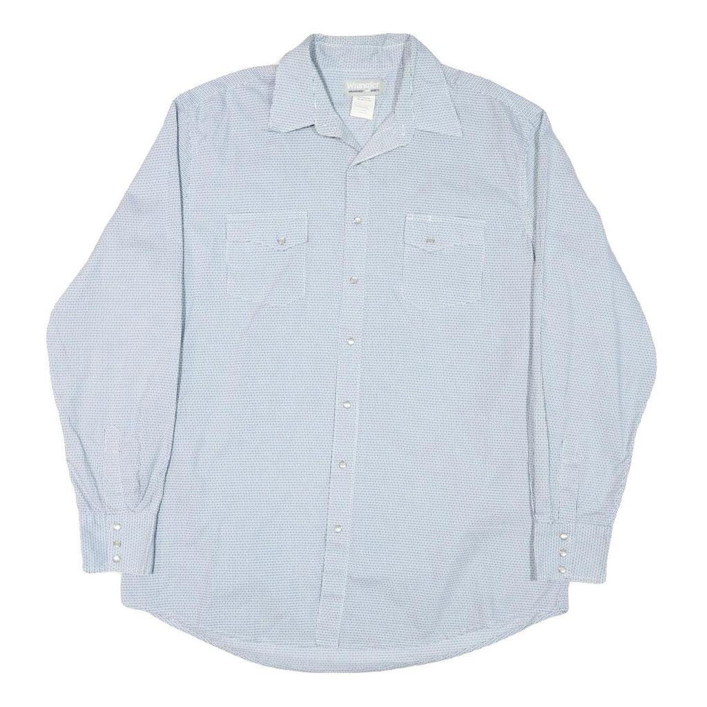 WRANGLER Mens Blue Shirt XL Casual Cotton Blend Long Sleeve Button Closure