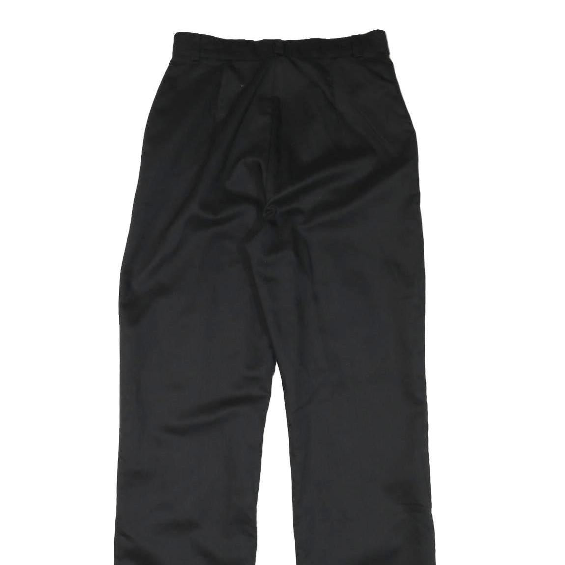 WRANGLER Womens Black Relaxed Straight Trousers W27 L32 Cotton Blend Zip