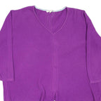 WHITE STUFF Womens Jumper Purple Tight Knit 3/4 Sleeve UK 12