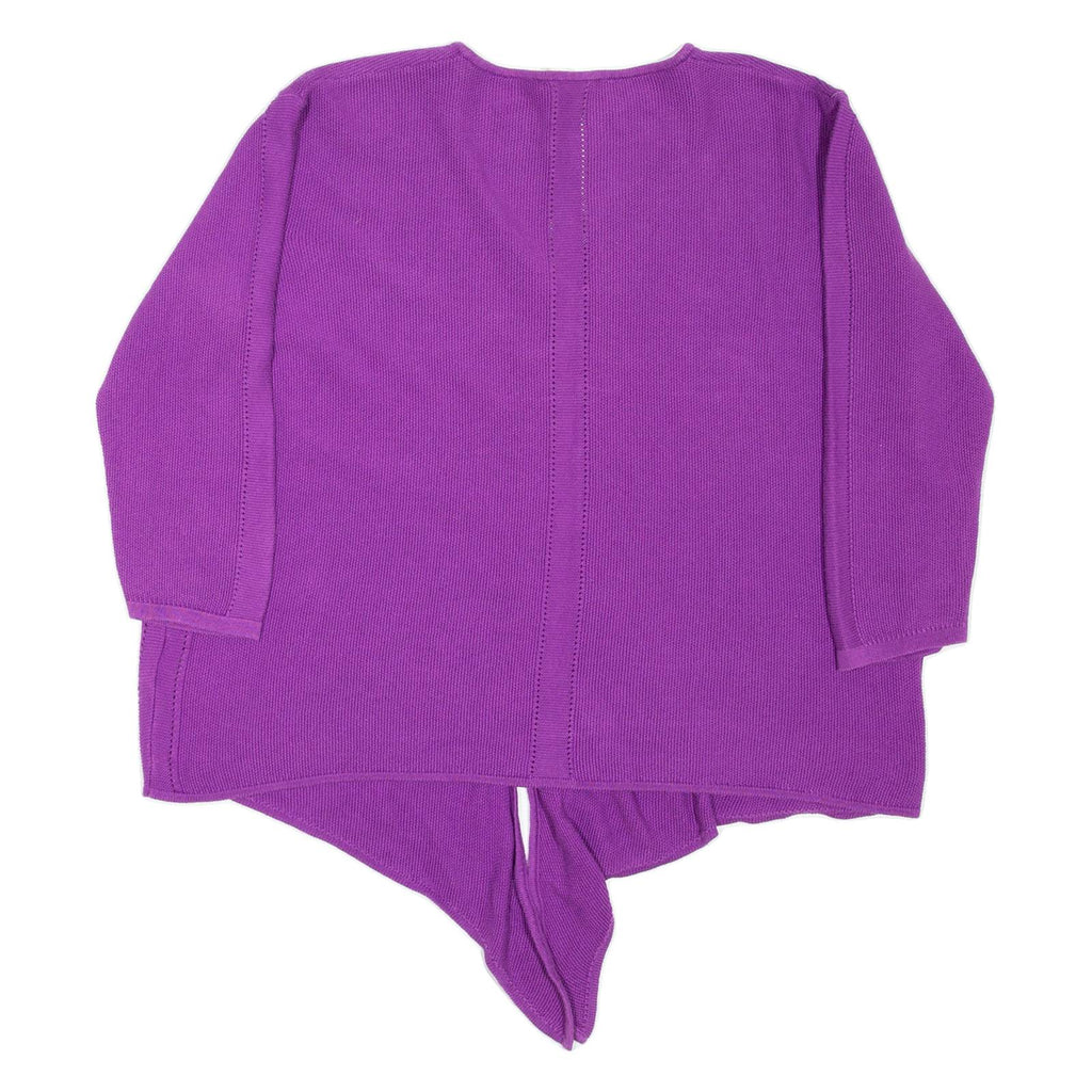 WHITE STUFF Womens Jumper Purple Tight Knit 3/4 Sleeve UK 12